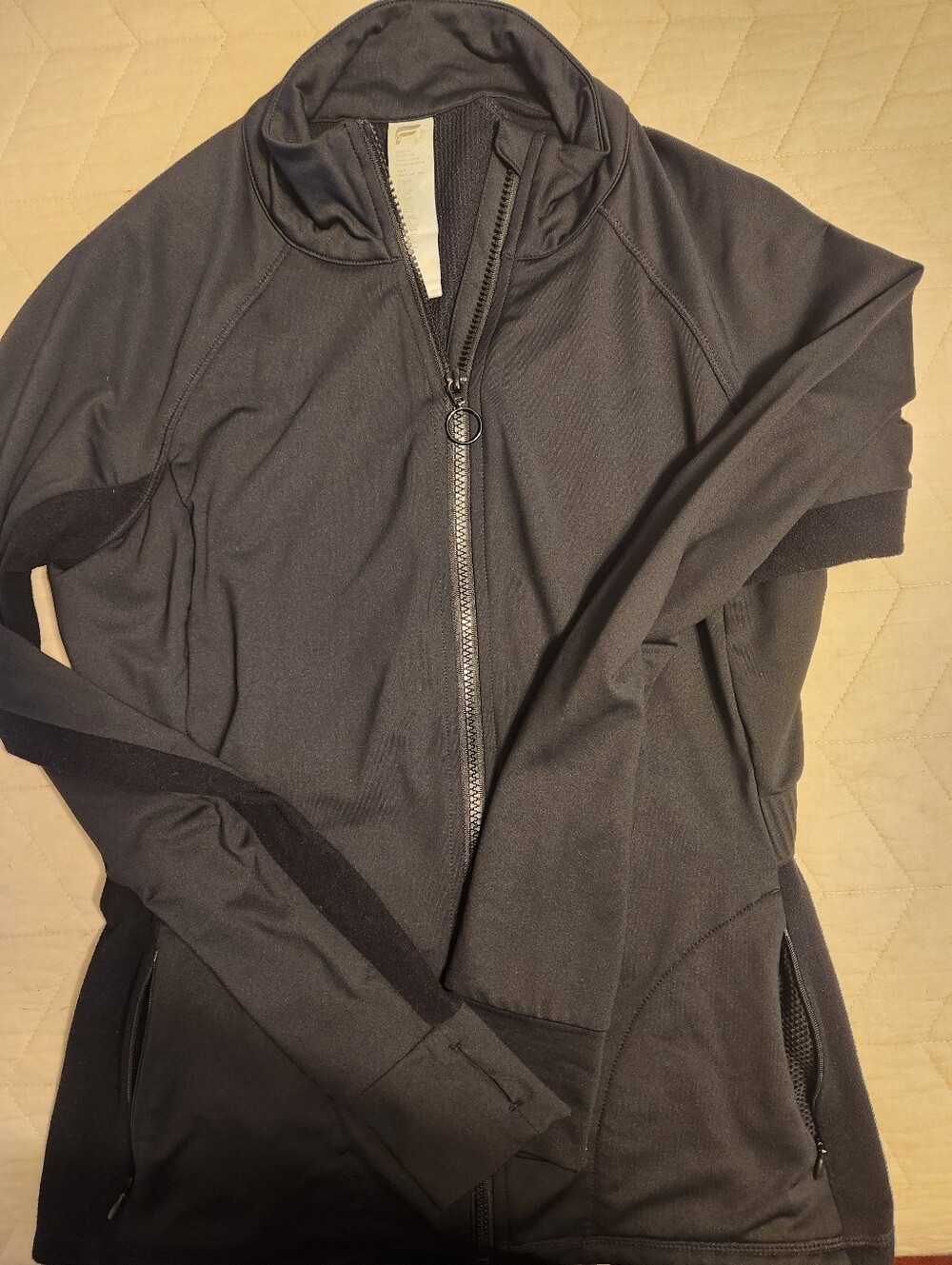 Fabletics Black Women’s Zip-Front Active Jacket, Medium